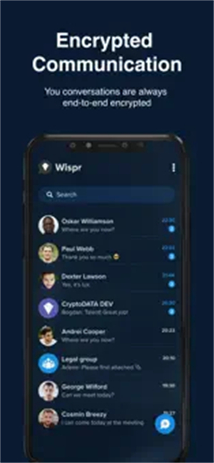 Wispr 聊天界面
